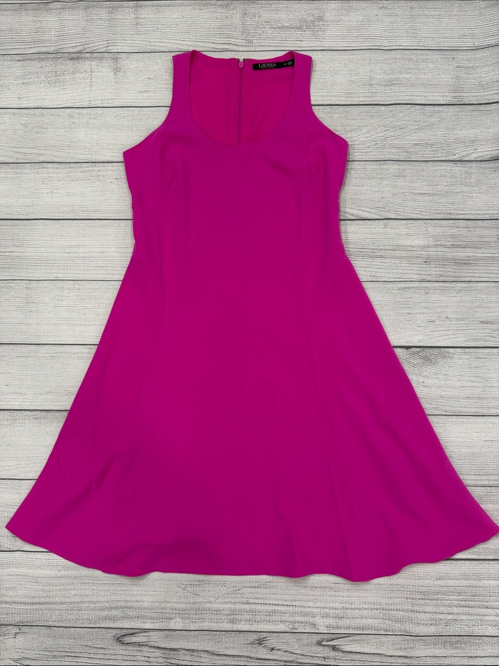 Lauren Ralph Lauren Sleeveless Hot Pink Fit-and-Flare Mini Dress
